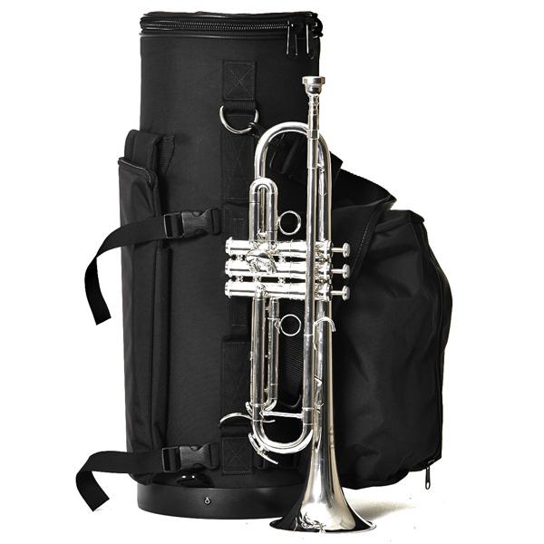 Torpedo Bag Classic Trumpet Case With Mute Bag and Music Pouch - Black