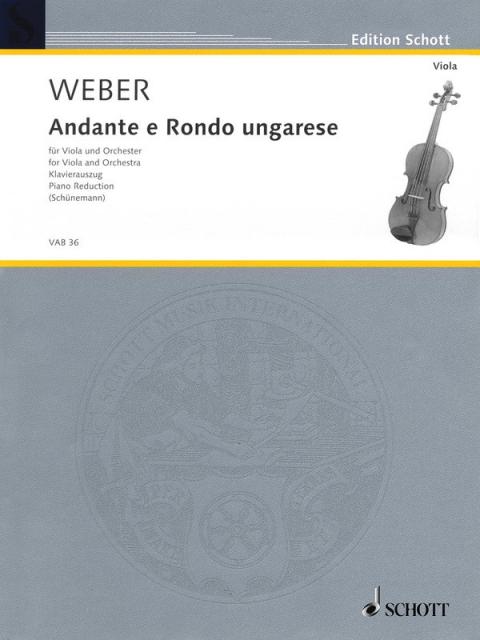 Andante And Rondo Ungarese Op 35 Viola/piano