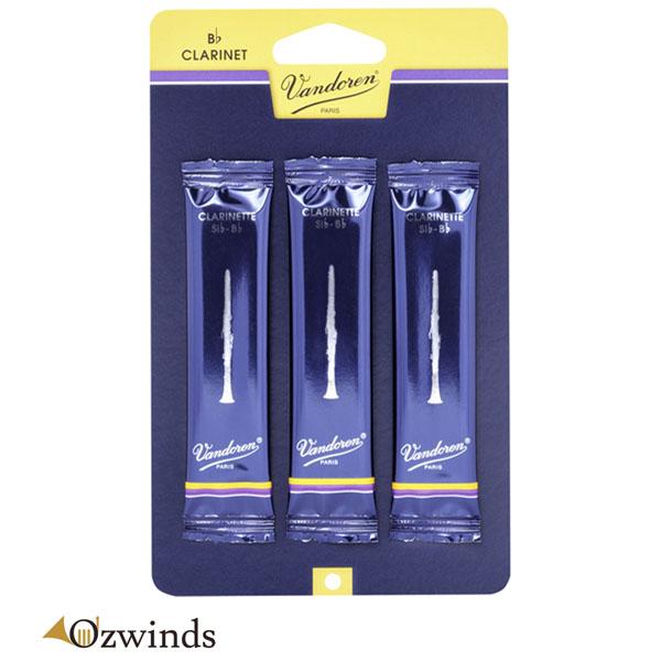 Vandoren Traditional Clarinet Reeds - Card of 3