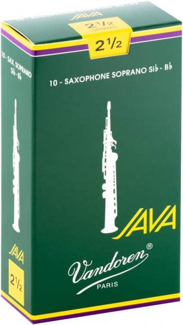 Vandoren Java #2.5 Soprano Sax Reeds (Box of 10)