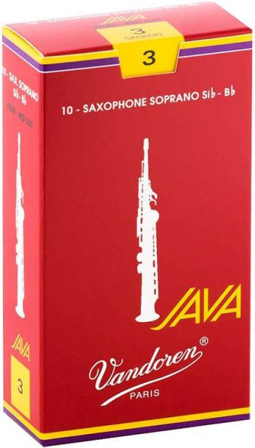 Vandoren Java RED #3 Soprano Sax Reeds (Box of 10)