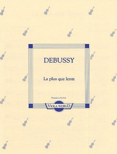 Debussy La Plus Que Lente Vla/piano Arnold