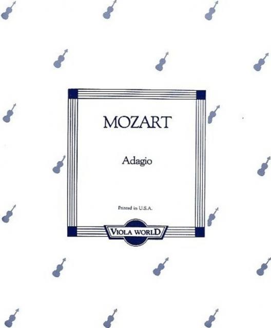 Mozart Adagio K.261 Vla/piano Arr.arnold