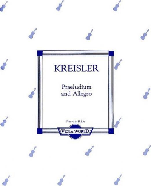 Kreisler - Praeludium And Allegro Viola/piano