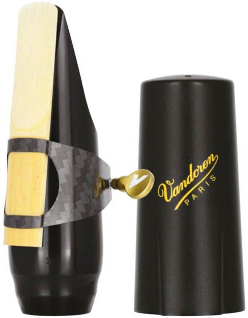 Vandoren Carbon Ligature for Alto Sax- Gold Screw