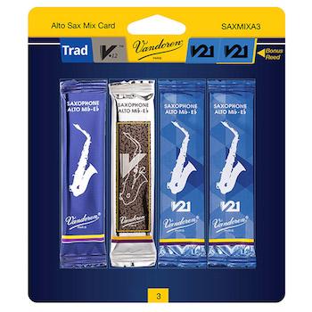 Vandoren CLASSIC Alto Sax Reed Card Mix.