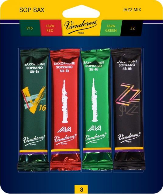 Vandoren JAZZ Soprano Sax Reed Card Mix