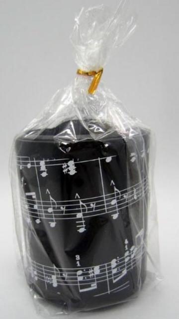 Music Notes Round Plastic Pen Holder