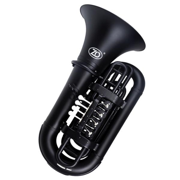 ZO Plastic Bb Tuba with 4 Rotary Valves – Empire Black Finish