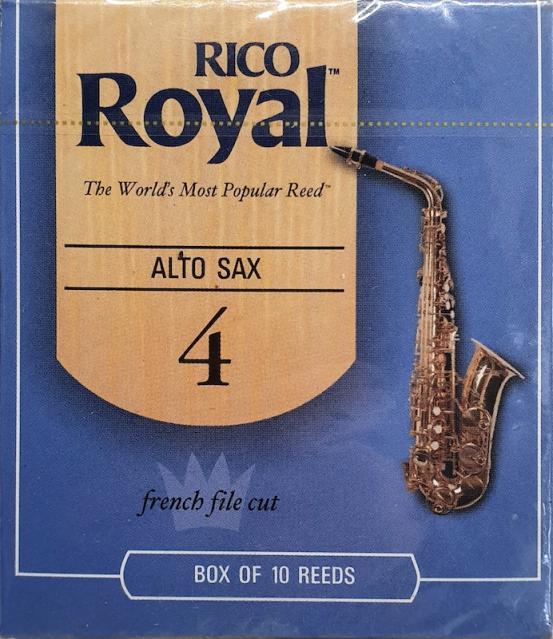 10 Rico Royal Alto Sax Reeds Strength 4 by D'Addario