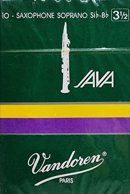 10 Vandoren Java (Green) Soprano Sax Reeds Strength 3.5